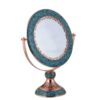 Copper turquoise stone mirror