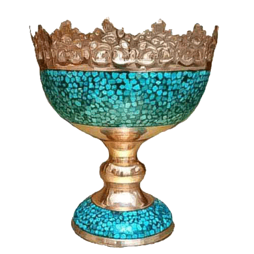 Blue turquoise copper bowl