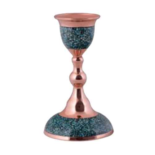 A pair of copper candlesticks